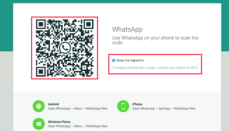 اگر این کد را با گوشی اسکن کنید ورود به واتس آپ با مرورگر فراهم خواهد شد و تا زمانی که با گوشی به اینترنت متصل هستید میتوانید از واتس اپ در حالت وب استفاده کنید. در این صورت لیستی از Client هایی که با استفاده از واتس آپ وب وارد آنها شده‌اید مانند نمونه زیر در صفحه WhatsApp Web گوشی نمایش داده می‌شود.